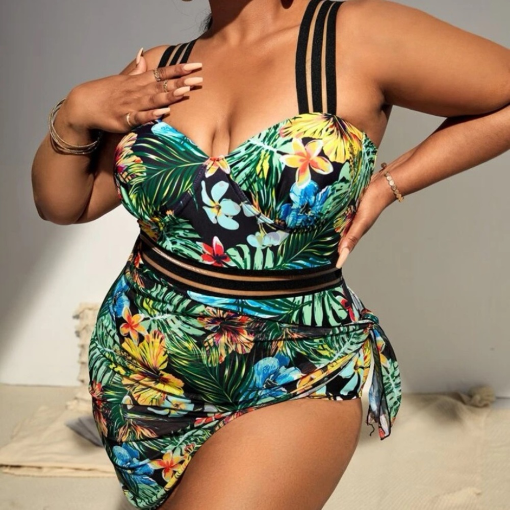 COPY - SHEIN TROPICAL ONE PIECE SWIMSUIT